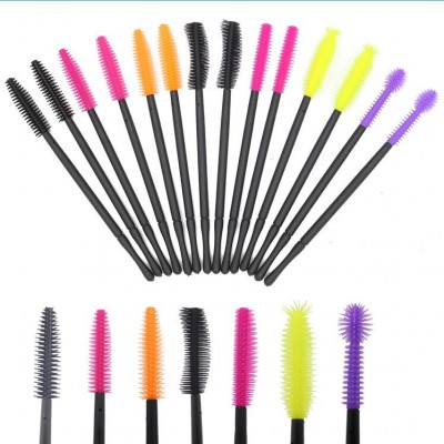 Factory Wholesale  Customization Eyelash Extension Disposable Silicone Mascara Brush Silicone Makeup Brush